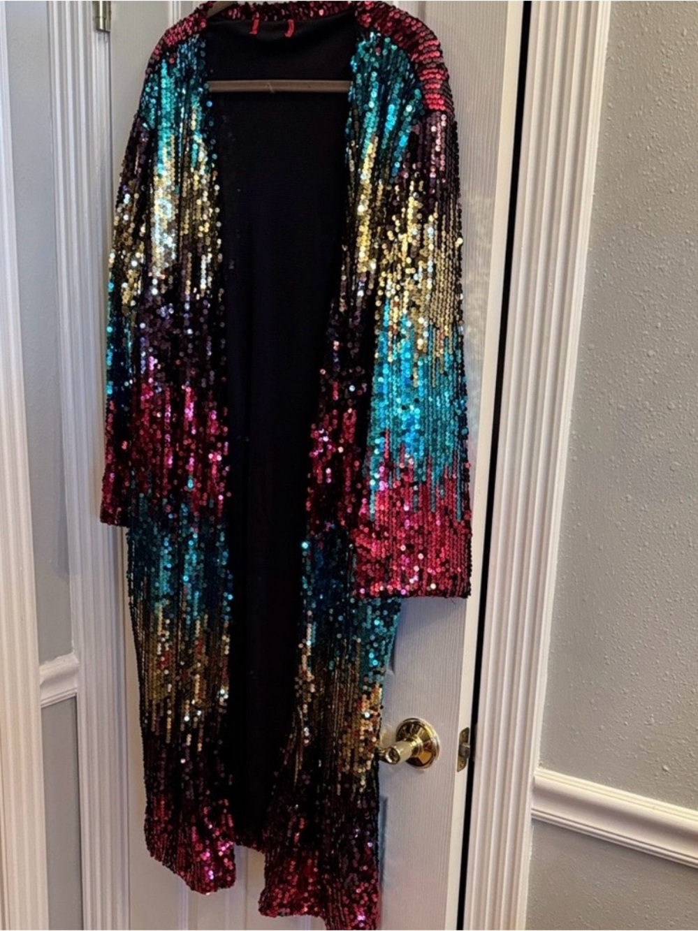 Multicolor Sequin Duster Jacket